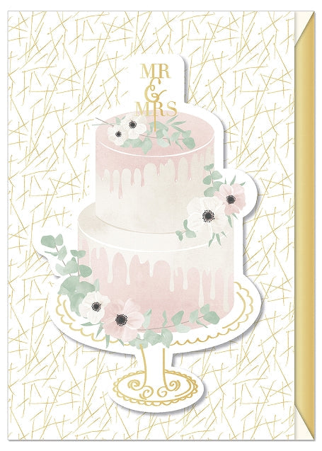 3D Applique Wedding Cake Card