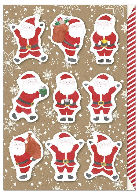 Playful Santas Pure Card