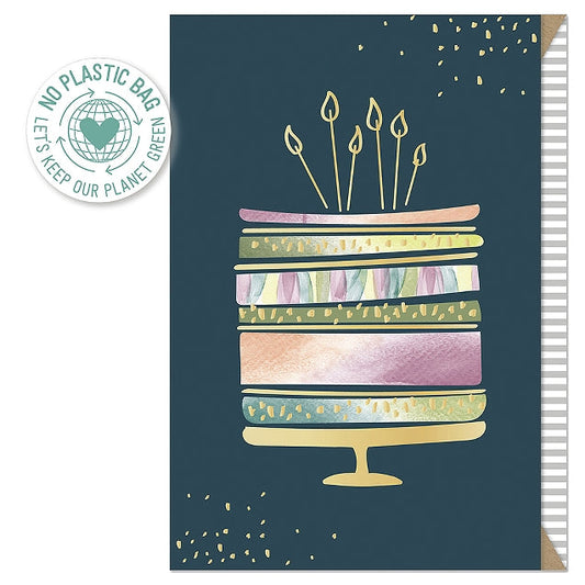 Navy Birthday Cake Card