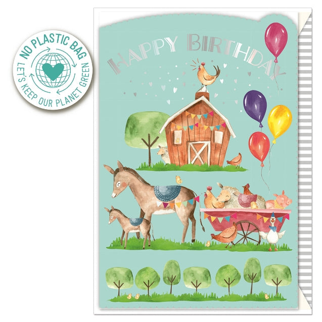 Kids Barnyard Birthday Card