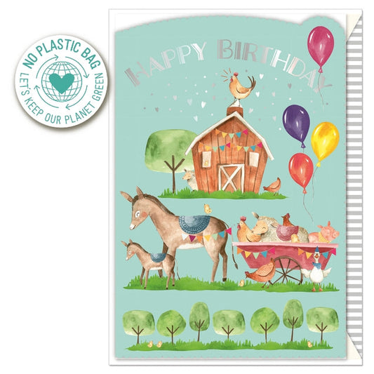 Kids Barnyard Birthday Card