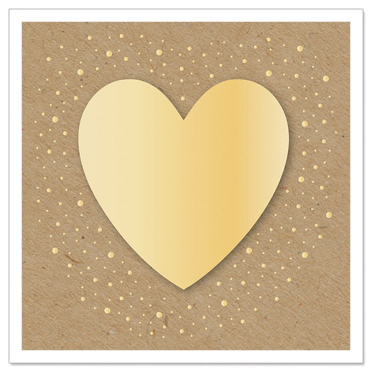 Mini Card - Gold Heart