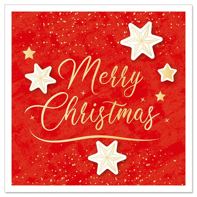 Mini Card - Merry Christmas With Stars