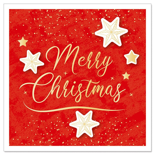 Mini Card - Merry Christmas With Stars