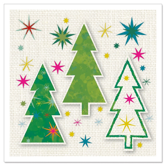 Mini Card - Colourful Christmas Trees