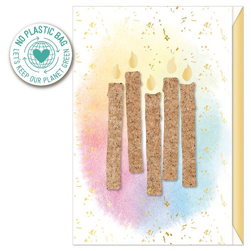 3D Applique Cork Birthday Candles Card