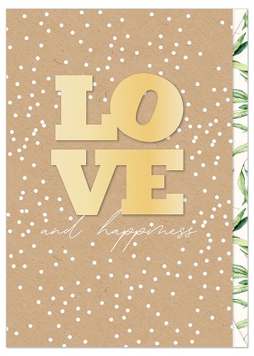 3D Applique Love And Happiness Card
