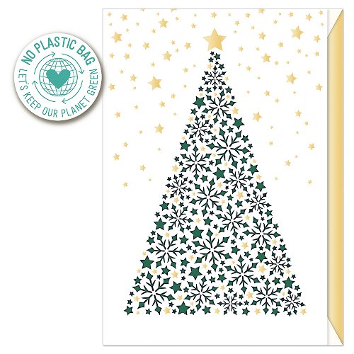 Snowflake Christmas Tree Card