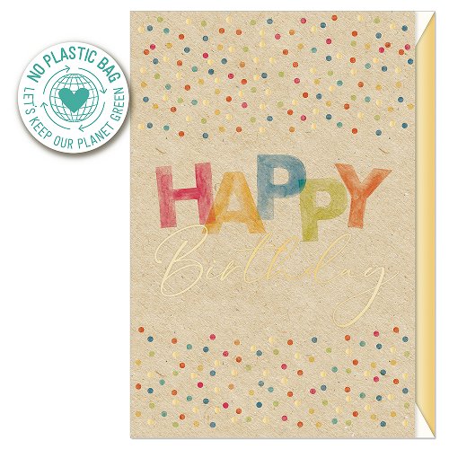 Happy Birthday Confetti Pure Card
