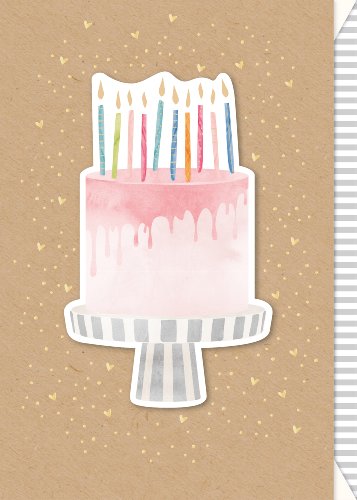 3D Applique Pink Birthday Cake Pure Card
