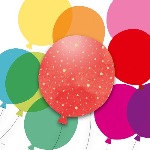 Mini Card - Rainbow Balloons