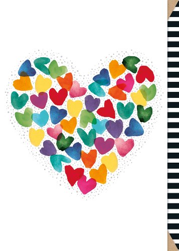 Colorful Hearts Within A Heart Card