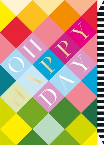 Oh Happy Day Colorful Checkered Card
