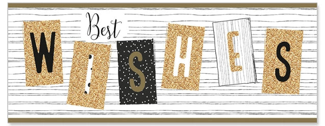 No. 10 Card - Best Wishes Elegant