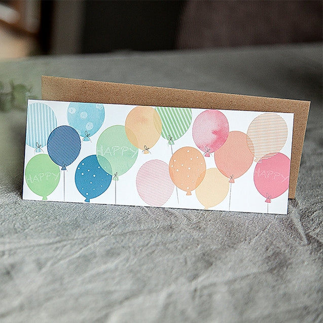 No. 10 Card - Birthday Balloons