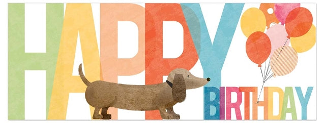 No. 10 Card - Dachsund Birthday