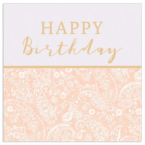 Luncheon Napkin Paisley Birthday
