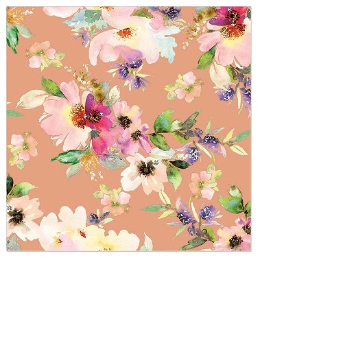 Beverage Napkin Floral Bouquet