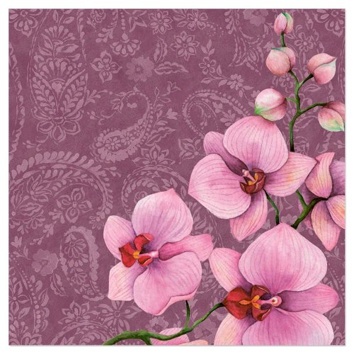 Luncheon Napkin Orchids