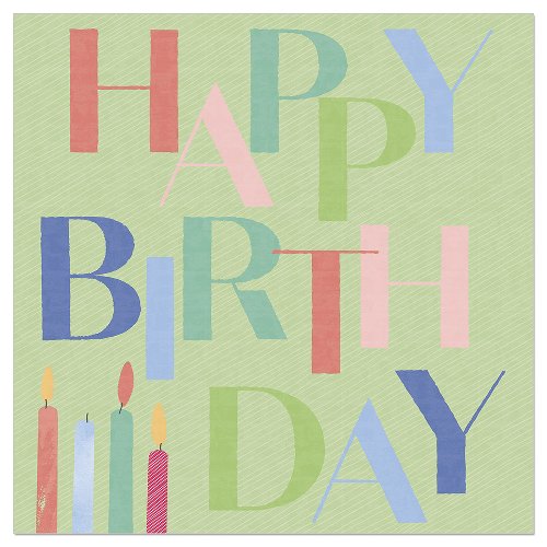 Luncheon Napkin Birthday Typography