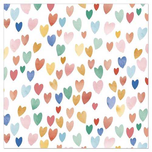 Luncheon Napkin Confetti Hearts