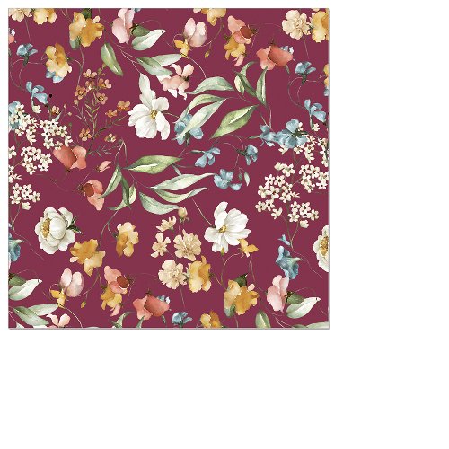 Beverage Napkin Garden Flowers