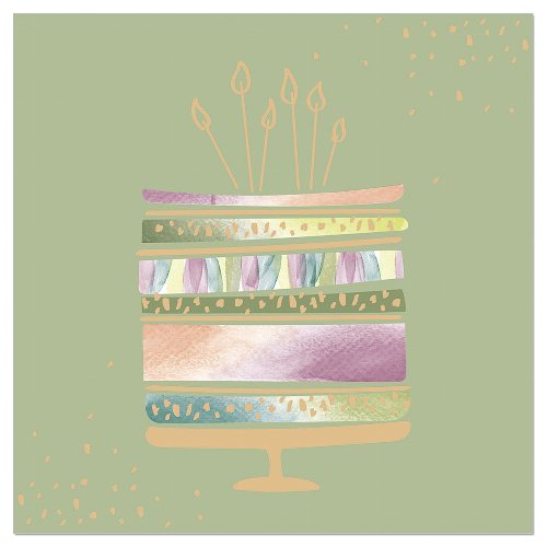 Luncheon Napkin Birthday Cake