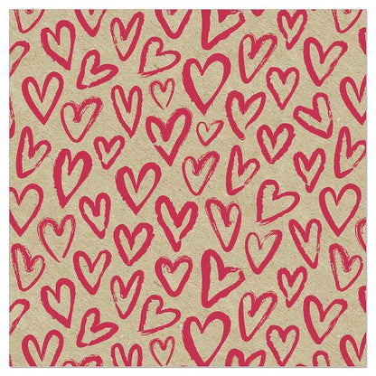 Luncheon Napkin Handmade Hearts