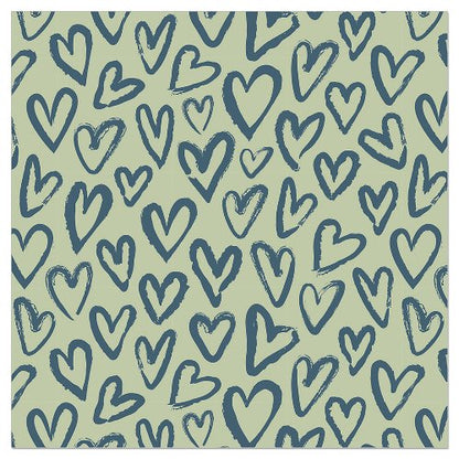 Luncheon Napkin Handmade Hearts