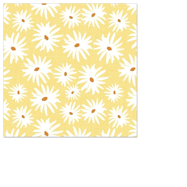 Beverage Napkin Daisies Yellow