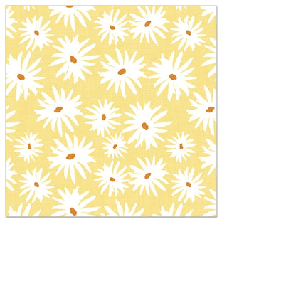Beverage Napkin Daisies Yellow