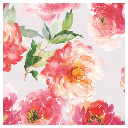Luncheon Napkin Watercolour Peonies