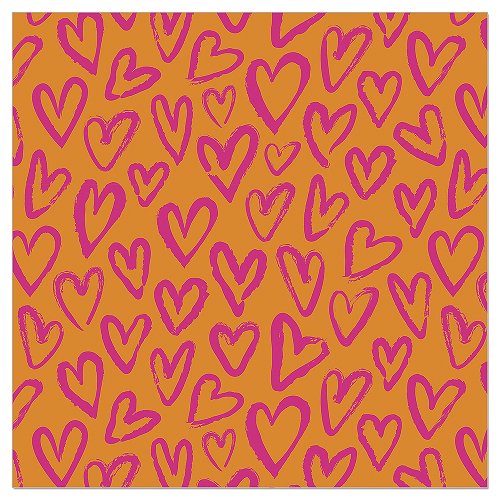 Luncheon Napkin Handmade Hearts