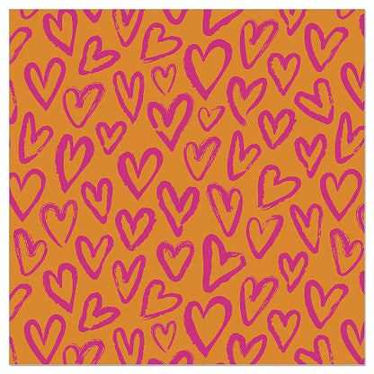 Luncheon Napkin Handmade Hearts