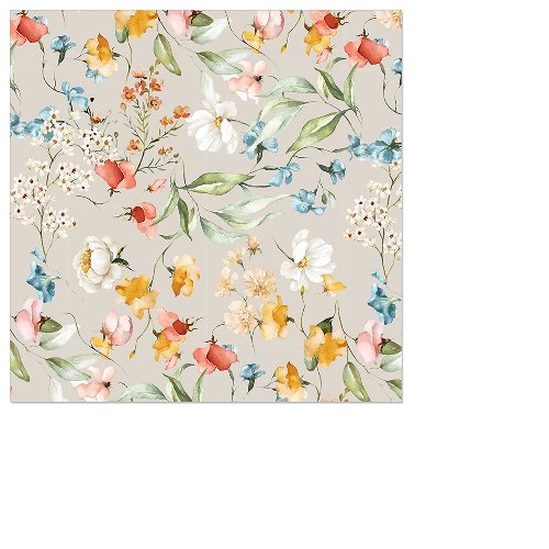 Beverage Napkin Garden Flowers