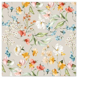 Beverage Napkin Garden Flowers