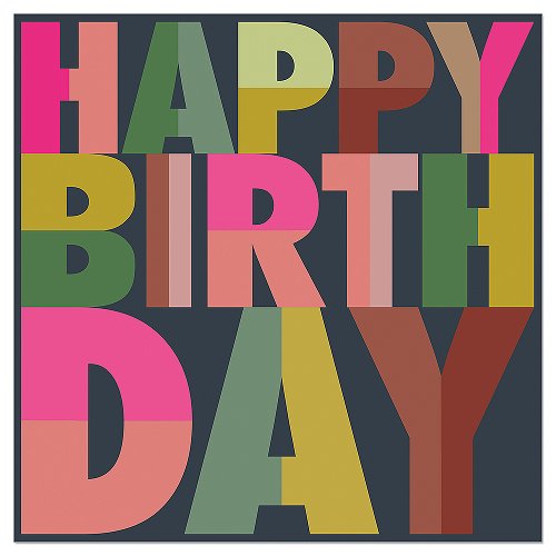 Luncheon Napkin Colorful Happy Birthday