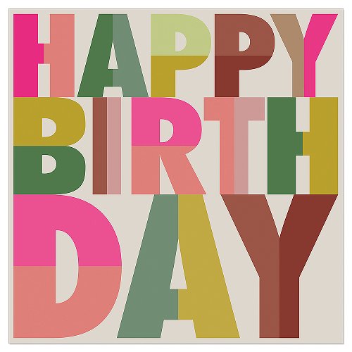Luncheon Napkin Colorful Happy Birthday