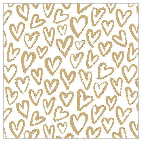 Luncheon Napkin Handmade Hearts