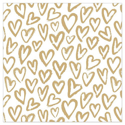 Luncheon Napkin Handmade Hearts