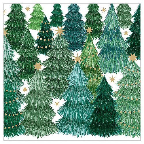 Luncheon Napkin Christmas Tree Farm