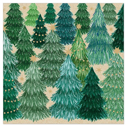 Luncheon Napkin Christmas Tree Farm