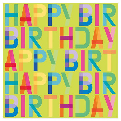 Luncheon Napkin Multicolor Birthday