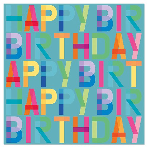 Luncheon Napkin Multicolor Birthday