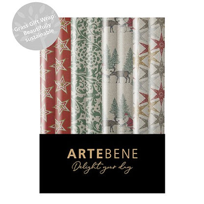 Gift Wrap Roll Set - Grass Paper Christmas