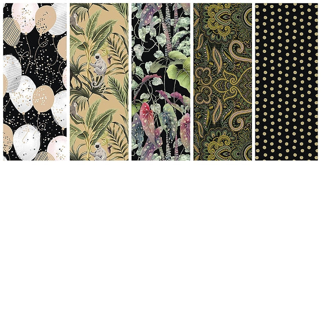 Gift Wrap Roll Set - Jungle Balloons