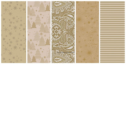 Gift Wrap Roll Set - Golden Christmas
