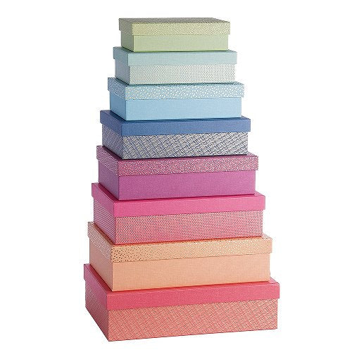 8pc Nesting Gift Box Set - Bright Pastels