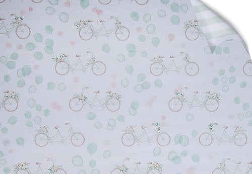 50x70cm Gift Wrap Paper - Powder Blue Elegance