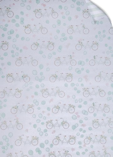 70x100cm Gift Wrap Paper - Powder Blue Elegance